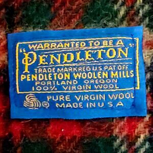 Pendleton Vintage 67×52 Virgin Wool RedPlaidTartan ThrowBlanket USA made FewFlaw